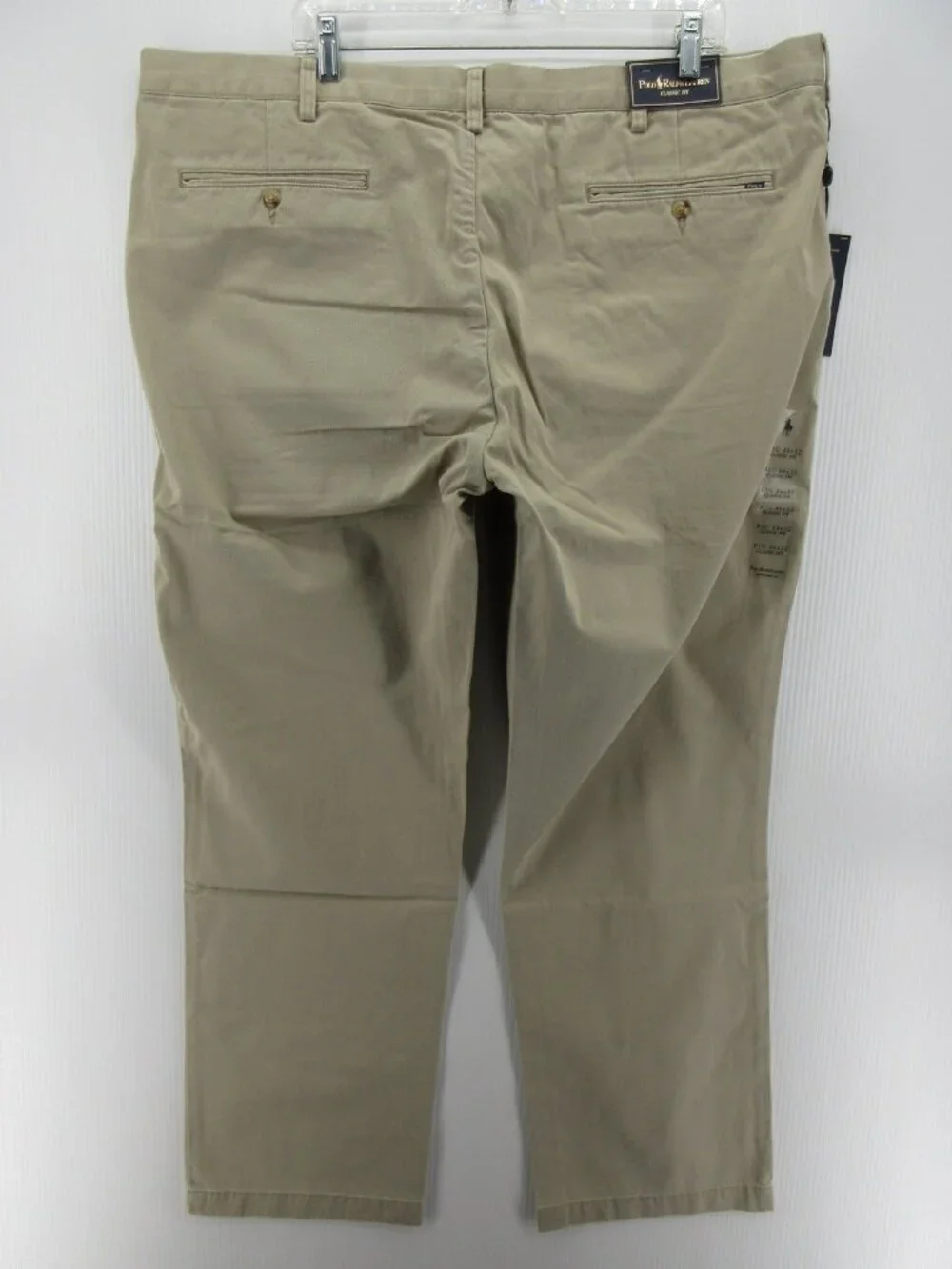Polo Ralph Lauren Pants 44X32 Big Tan Chino Classic Trousers Preppy